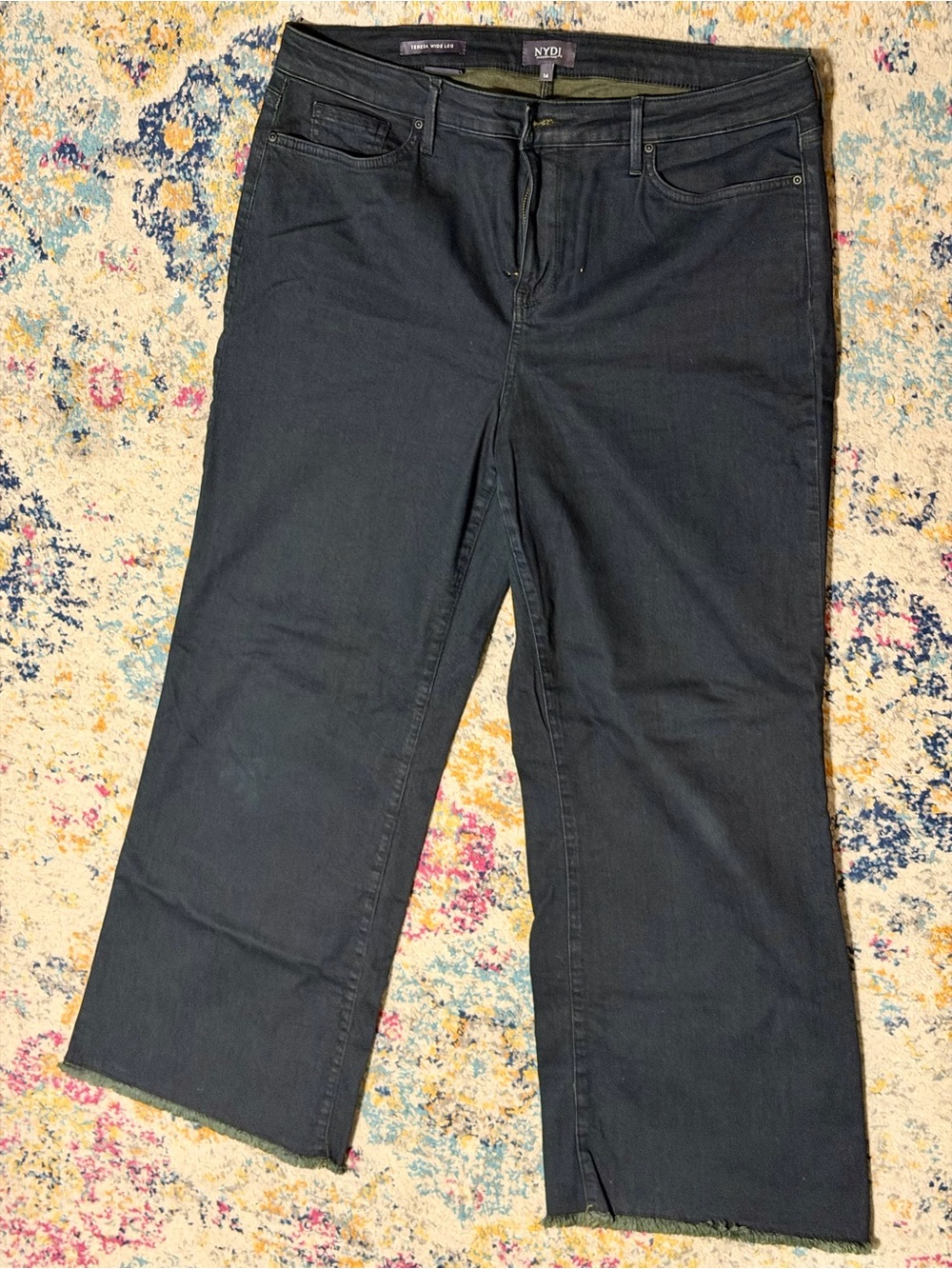 NYDJ Wide-Leg Jeans in Black Wash